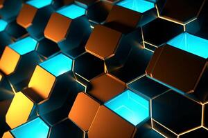 Sleek Modern Geometric Glowing Shapes Outline Background photo