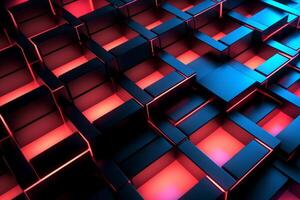 Sleek Modern Geometric Glowing Shapes Outline Background photo