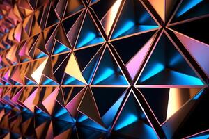 Sleek Modern Geometric Glowing Shapes Outline Background photo