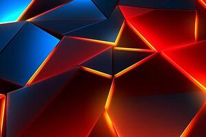 Sleek Modern Geometric Glowing Shapes Outline Background photo