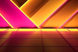 Sleek Modern Geometric Glowing Shapes Outline Background photo