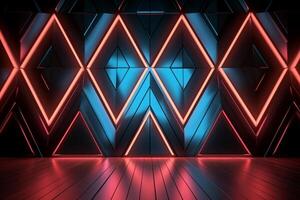 Sleek Modern Geometric Glowing Shapes Outline Background photo