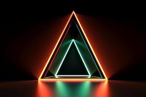 Sleek Modern Geometric Glowing Shapes Outline Background photo