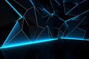 Sleek Modern Geometric Glowing Shapes Outline Background photo