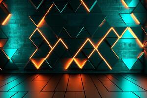 Sleek Modern Geometric Glowing Shapes Outline Background photo
