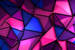 Sleek Modern Geometric Glowing Shapes Outline Background Generative AI photo