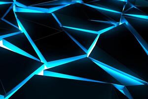 Sleek Modern Geometric Glowing Shapes Outline Background Generative AI photo