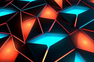 Sleek Modern Geometric Glowing Shapes Outline Background photo
