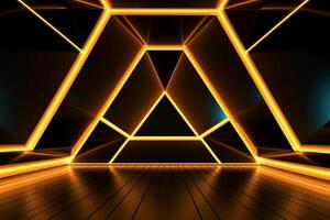 Sleek Modern Geometric Glowing Shapes Outline Background photo