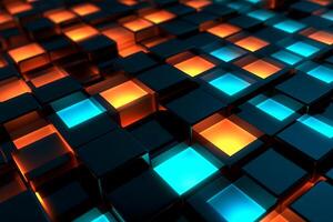 Sleek Modern Geometric Glowing Shapes Outline Background photo