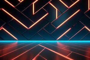 Sleek Modern Geometric Glowing Shapes Outline Background photo