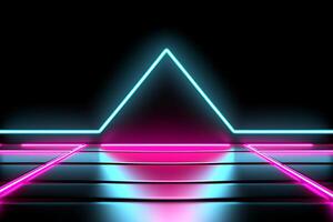 Sleek Modern Geometric Glowing Shapes Outline Background photo
