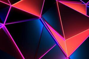 Sleek Modern Geometric Glowing Shapes Outline Background photo