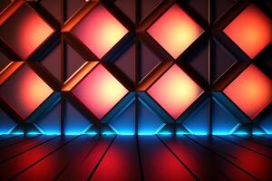 Sleek Modern Geometric Glowing Shapes Outline Background photo