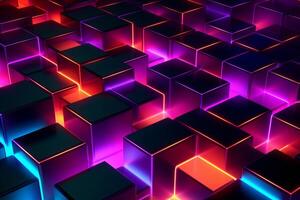 Sleek Modern Geometric Glowing Shapes Outline Background photo