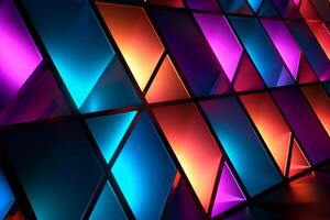 Sleek Modern Geometric Glowing Shapes Outline Background photo