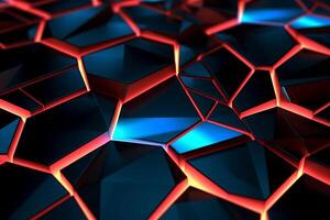 Sleek Modern Geometric Glowing Shapes Outline Background photo