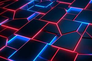 Sleek Modern Geometric Glowing Shapes Outline Background photo