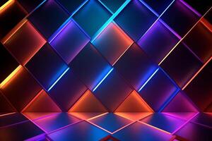 Sleek Modern Geometric Glowing Shapes Outline Background photo