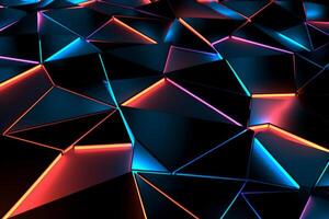 Sleek Modern Geometric Glowing Shapes Outline Background photo