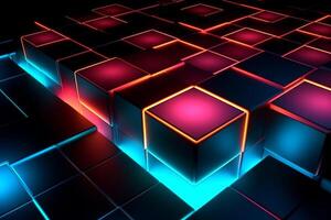 Sleek Modern Geometric Glowing Shapes Outline Background photo