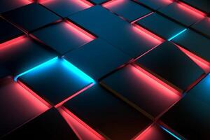 Sleek Modern Geometric Glowing Shapes Outline Background photo