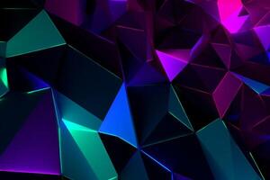 Sleek Modern Geometric Glowing Shapes Outline Background Generative AI photo