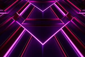 Sleek Modern Geometric Glowing Shapes Outline Background Generative AI photo