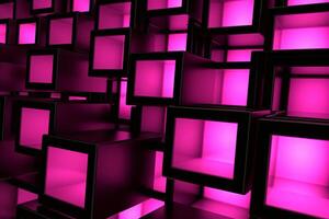 Sleek Modern Geometric Glowing Shapes Outline Background photo
