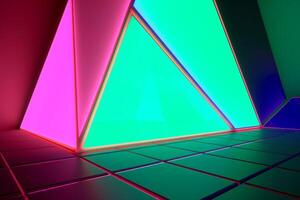 Sleek Modern Geometric Glowing Shapes Outline Background photo
