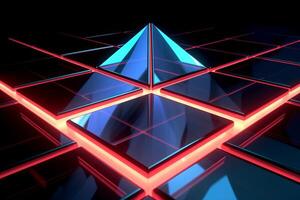 Sleek Modern Geometric Glowing Shapes Outline Background photo