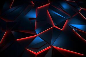 Sleek Modern Geometric Glowing Shapes Outline Background Generative AI photo