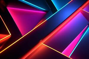 Sleek Modern Geometric Glowing Shapes Outline Background photo