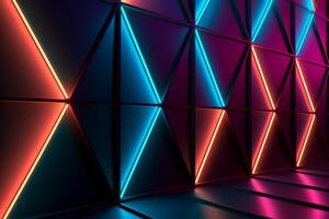 Sleek Modern Geometric Glowing Shapes Outline Background photo