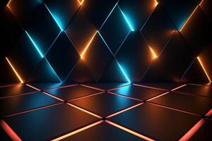 Sleek Modern Geometric Glowing Shapes Outline Background photo
