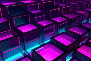 Sleek Modern Geometric Glowing Shapes Outline Background photo