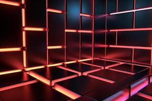 Sleek Modern Geometric Glowing Shapes Outline Background photo