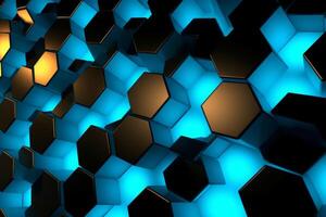 Sleek Modern Geometric Glowing Shapes Outline Background photo