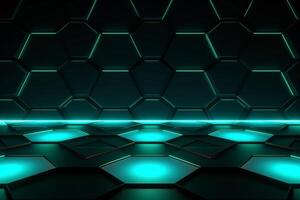 Sleek Modern Geometric Glowing Shapes Outline Background photo