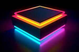 Sleek Modern Geometric Glowing Shapes Outline Background photo