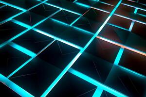 Sleek Modern Geometric Glowing Shapes Outline Background photo