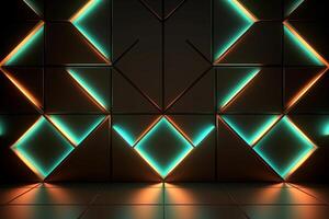 Sleek Modern Geometric Glowing Shapes Outline Background photo