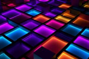 Sleek Modern Geometric Glowing Shapes Outline Background photo
