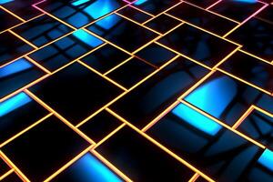 Sleek Modern Geometric Glowing Shapes Outline Background photo