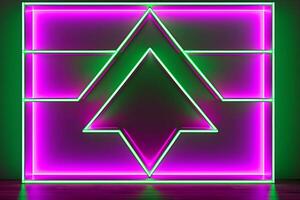 Sleek Modern Geometric Glowing Shapes Outline Background photo