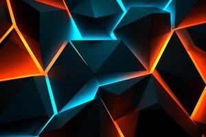 Sleek Modern Geometric Glowing Shapes Outline Background photo