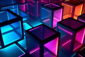 Sleek Modern Geometric Glowing Shapes Outline Background photo