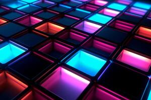 Sleek Modern Geometric Glowing Shapes Outline Background photo