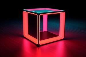 Sleek Modern Geometric Glowing Shapes Outline Background photo
