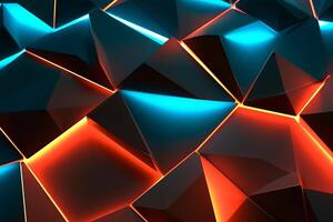 Sleek Modern Geometric Glowing Shapes Outline Background photo